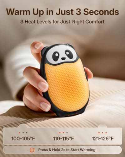 Panda Hand Warmers Rechargeable 2 Pack, Electric Hand Warmers view 3