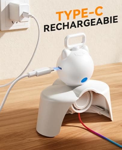 ROJECO Interactive Cat Toys for Indoor Cats, Automatic Door Hanging Cat Toy with Retractable Feather & Mouse, 2 Sleep Modes USB-C Rechargeable, Engaging Cat Toys for Bored Kittens & Adult Cats view 6