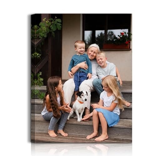 Personalized Photo Canvas Wall Art, Custom Canvas Prints with Your Photos,Ready to Hang, Ideal Housewarming Wedding Birthday Gift for Family Friends (VERTICAL PHOTO, 24" L x 18" W) — image 1