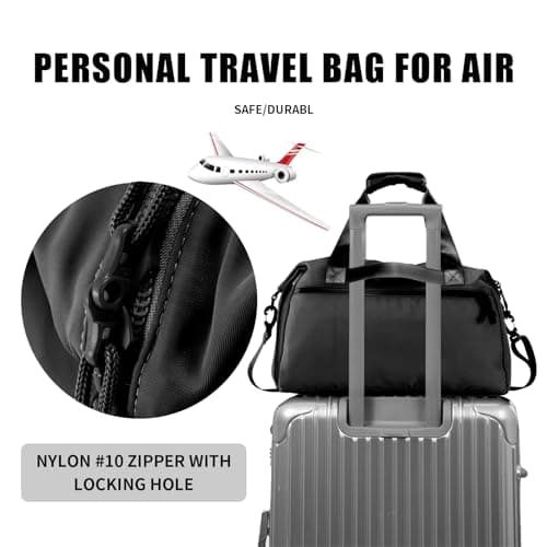 Weekender Duffel Bag with Shoe Compartment And Wet Pocket-Luggage Everyday Overnight Bag for Men and Women Travel-Carry On Gym Bag view 5