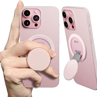 YIUS Ultra-Thin for MagSafe Phone Grip, Multi-Angle Cell Phone Ring Holder Stand with Flexible 360° Rotation Metal Hinge, Magnetic Finger Grip Kickstand for iPhone 16/15/14/13/12