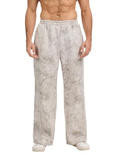 MSBESYOR Mens Baggy Camo Graphic Print Sweatpants Workout Athletic Joggers Pants for Men Wide Leg Hunting Sweat Pant view 2