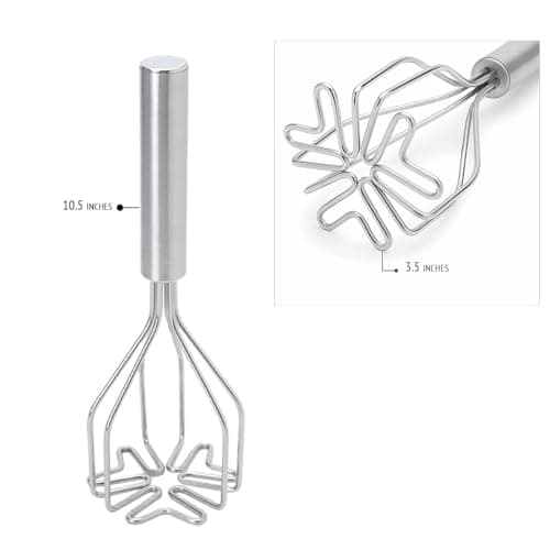 Potato Masher, Heavy Duty Stainless Steel Integrated Masher Kitchen Tool Wire Masher for Potatoes, Avocados, Beans, Fruit & Vegetables view 4