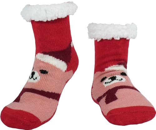 BenSorts Kids Slipper Socks Girls Boys Warm Fuzzy Fleece Christmas Socks Gift Stocking Stuffers — image 1