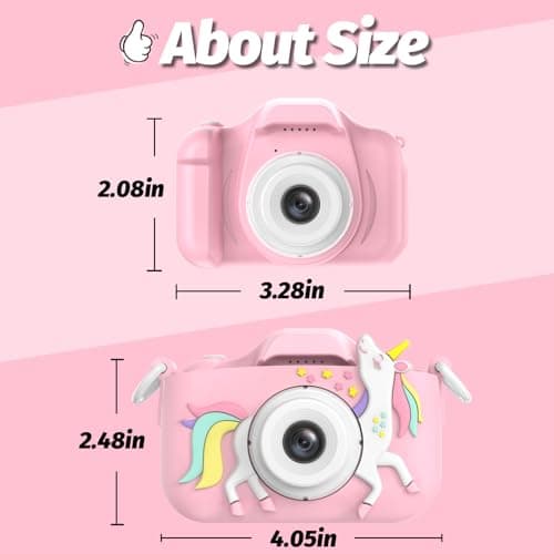 Goopow Kids Camera Toys for 3-8 Year Old Girls Boys,Children Digital Video Camcorder Camera with Cartoon Soft Cover, Best Chritmas Birthday Festival Gift for Kids view 4