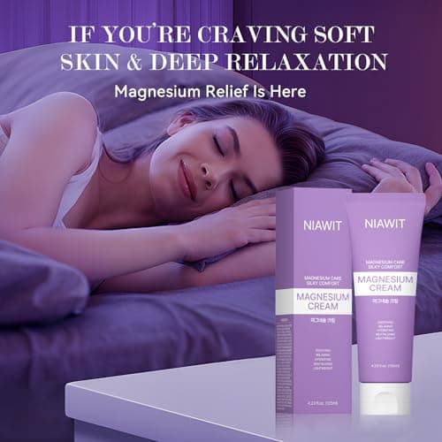 NIAWIT Magnesium Cream – Restful Sweet Sleep + Muscle Relaxation for Legs, Feet & Arms | Calm Moisturizing Day & Nighttime Body Cream with Magnesium, Collagen & Shea Butter 4.23 Fl.oz view 3