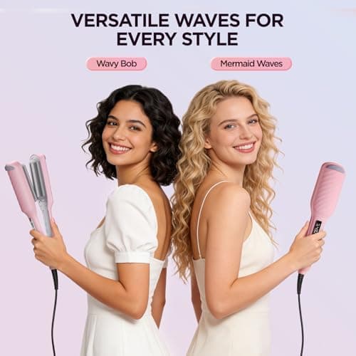 BABONIR Hair Crimper with 3 Barrels, Curling Iron for Beach Waves view 2