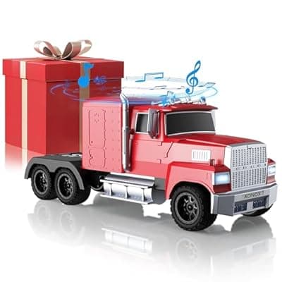 AONOX Cybertruck Bluetooth Speaker, Mini Bluetooth Car Speaker with LED Lights, FM Radio, USB TF Card, TWS Stereo Sound, for Desk Gaming Outdoor, Gift for Car Lovers