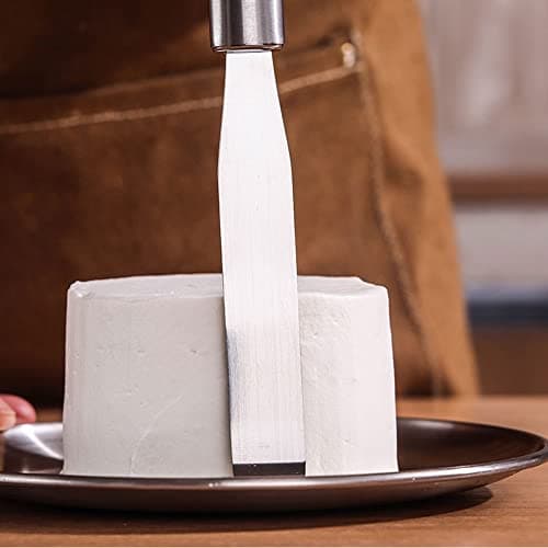 3 pack Cake Decorating Icing Spatulas Stainless Steel, Icing & Decorating Spatulas, Lightweight & Flexible Offset Spatula, Angled Frosting Spatulas for Cake Decorating, Baking view 7