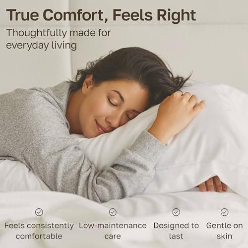 California Design Den Queen Sheet Set - Luxury 600 Thread Count Sateen, 100% Cotton Deep Pocket Queen Sheets with All Around Elastic, Snug Fit, Durable Bedding Set - White view 6