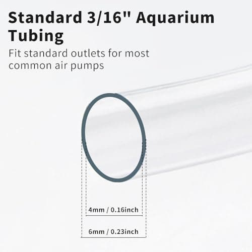 Fish Tank Air Tube, Aquarium Tubing 20 Feet Airline Tubing, Standard 3/16” Air Hose for Fish Tank Air Pump, Hydroponics, Pond view 3