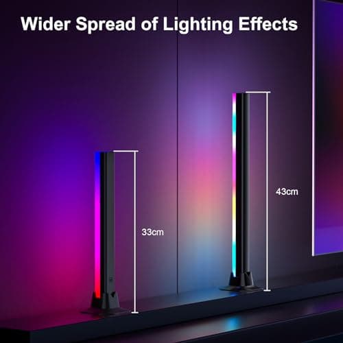 MIHEAL RGB Light Bar, Music Sync RGB LED Lights Bar, USB Powered Mood Lighting, Remote Control Color Changing Gaming TV Backlight, 8 Dynamic Modes for PC Room Monitor Desk … view 3