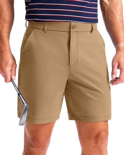 Men's Golf Shorts 7"/ 9"/ 11" Inseam with 5 Pockets Lightweight Stretch Quick Dry Casual Dress Hybrid Short for Men — image 1