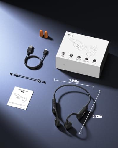 Otium Bone Conduction Headphones, 2026 Hybrid Stereo Open Ear Headphones | Hybrid Bone & Air Drivers Open Ear Earbuds, Bluetooth 6.0, AI Music App, 12H Playtime, IPX6 Waterproof, Running Headphones view 4