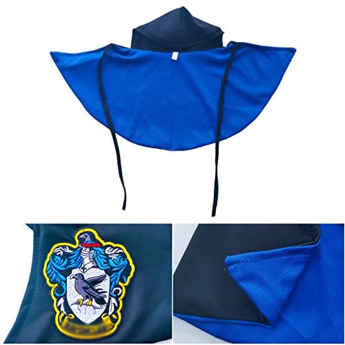 Cat Costumes Halloween 3 Piece Set with Glasses and Neckties, Cat Dog Cosplay Costume Set, Perfect for Party and Gifts for Cat Dog (Blue, Large) view 6