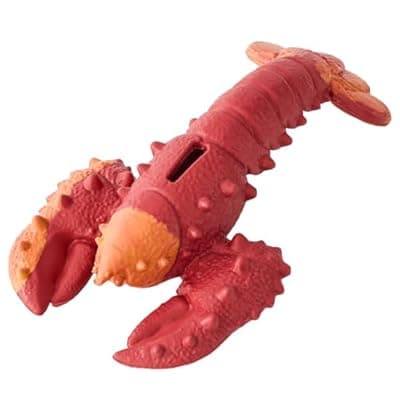 ZOMISIA Dog Chew Toys - Lobster Dog Toys for Small Medium Breeds, Rubber Teething Toys with Bacon Flavor, Pet Toys to Keep Them Busy