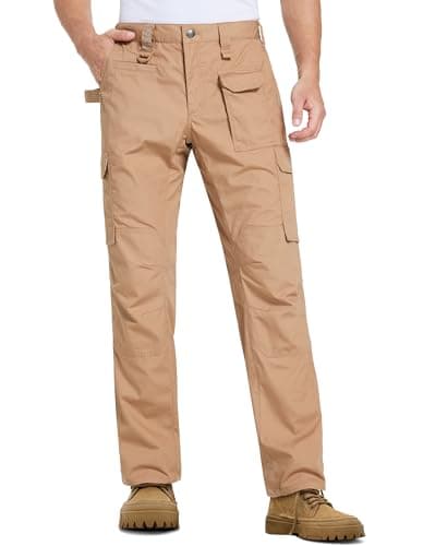 DURAWERK Men's Cargo Pants, Water Resistant Work Pants, Durable Ripstop Tactical Pants, EDC Hiking Pants, Hunting Pants view 2