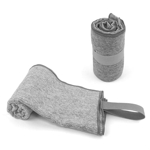 NUOYEE 2 Pack Microfiber Camping Towel Quick Dry Lightweight Travel Body Face Beach Hiking Backpacking Swimming Pool Towel(Grey, 2 Pack S(15.5X31 Inch) view 3