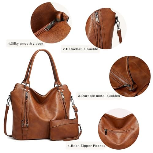 TANTOMI Tote Handbags for Women Hobo Purse and Shoulder Bags Multiple Pockets with Adjustable Strap for Work Travel Everyday view 5