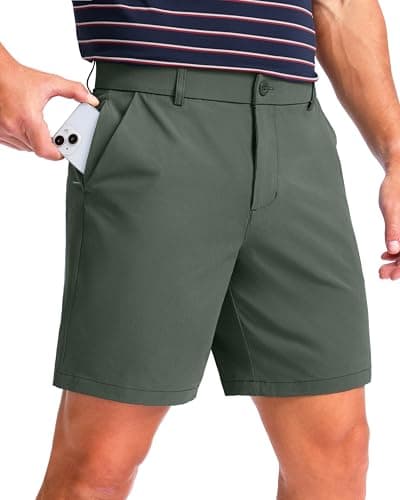 Men's Golf Shorts 7"/ 9"/ 11" Inseam with 5 Pockets Lightweight Stretch Quick Dry Casual Dress Hybrid Short for Men — image 1