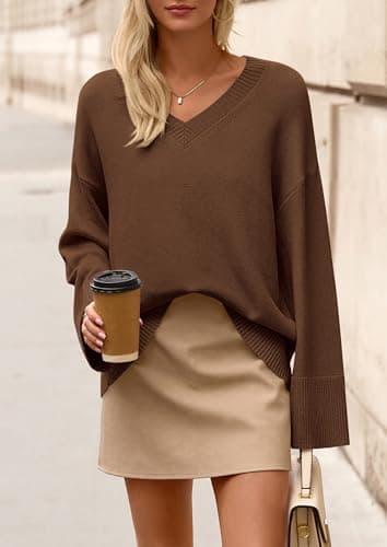 PRETTYGARDEN Women's Long Sleeve V Neck Comfy Sweaters Pullover Trendy 2026 view 3