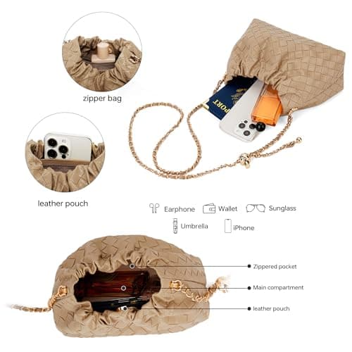 Kiss Sea Clutch Evening Purse, Mini Dumpling Crossbody Bag Womens Shoulder Handbags view 6