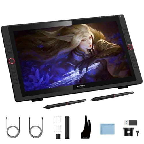 XPPen Artist 24 Pro 2.5K QHD Drawing Tablet with Screen,16.7M Colors Graphics Tablet with 8192 Pen Pressure Battery-Free Tilt Stylus & 20 Shortcut Keys for Windows, Mac, Chrome, Linux, 23.8" view 1