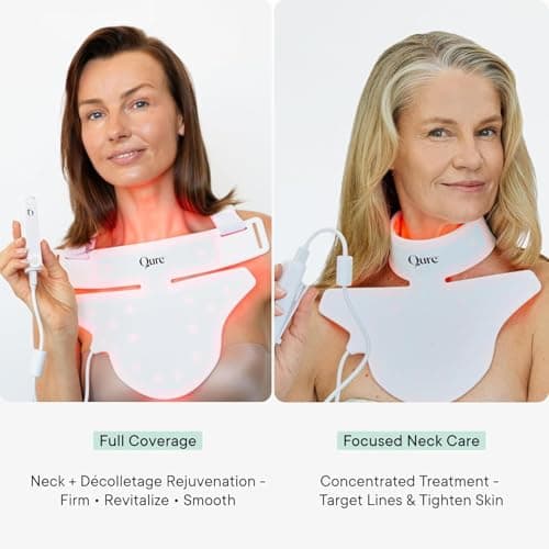 Qure Neck, Décolletage, Chest LED System, Red Light Therapy, 2 Wavelengths Red 633nm and Near-Infrared 830nm view 2