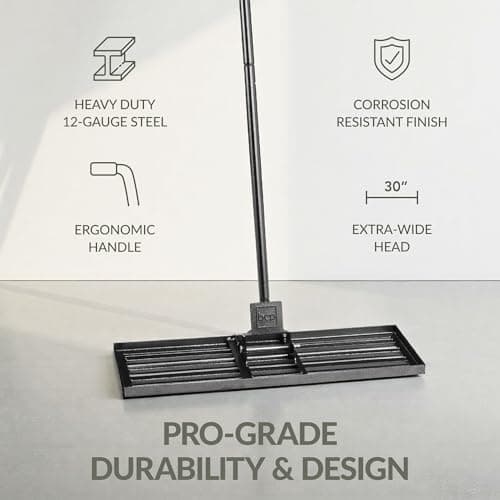 Best Choice Products Lawn Leveling Rake 30 x 10-Inch, Professional Grade Lawn Leveler Tool with 78-Inch Handle, Heavy-Duty Leveling Rake for Soil, Yard, Garden, Landscaping & Golf Course view 3