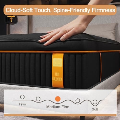 Drxspo Twin Size Hybrid Mattress 14 Inch Medium Firm Upgraded Edge Support | Twin Mattress in a Box Cooling Gel Memory Foam Pocket Springs, Motion Isolation, Pressure Relief, CertiPUR-US Certified view 4
