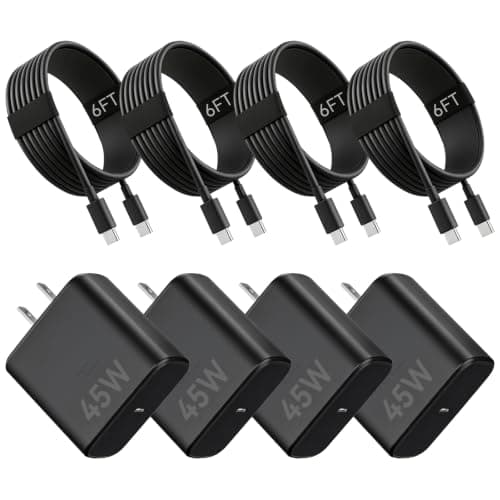 45W USB C Super Fast Samsung Charger 4 Pack with 6FT Type C Cable — image 1
