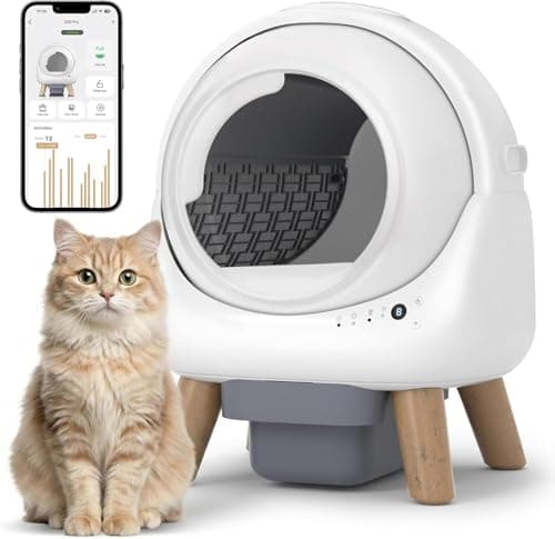 Beokeo Automatic Litter Box, Self Cleaning Litter Box for Multiple Cats with App Control, Dual Safety Protection, Odor-Free Waste Disposal, Includes Trash Bags, White — image 1