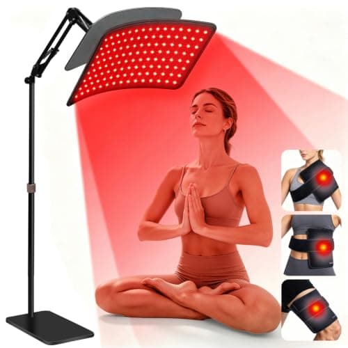 Red Light Therapy for Body Face, 3-in-1 Infrared Red Light Therapy Lamp with Dual Floor & Desktop Stand, 660nm & 850nm Red Light Panel Device for Body, Gift for Women Men — image 1