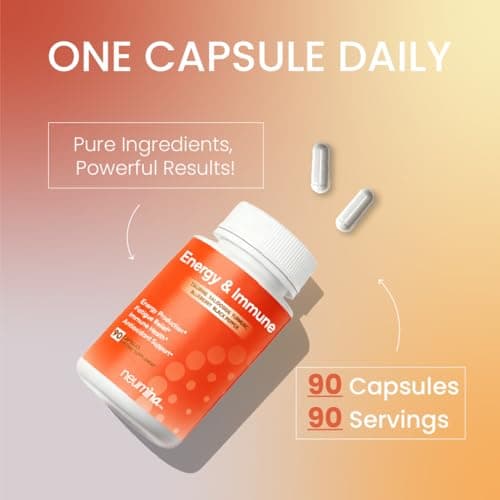 NEUMINA Women's Energy & Immune Complex, Energy Production, Fatigue Relief, Immune Health, Antioxidant Support, Vegan, Non-GMO, Made in USA, 90 Servings view 5