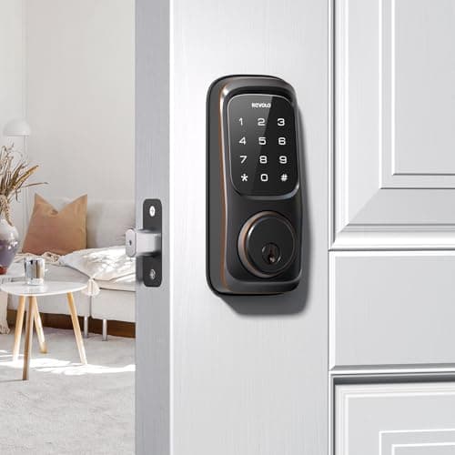 Revolo Keyless Entry Door Lock with Touchscreen Keypads, Electronic Keypad Deadbolt for Front Door, ANSI Grade 2 Certified, All-Metal Construction, Auto Lock, Easy to Install, Oil-Rubbed Bronze — image 1
