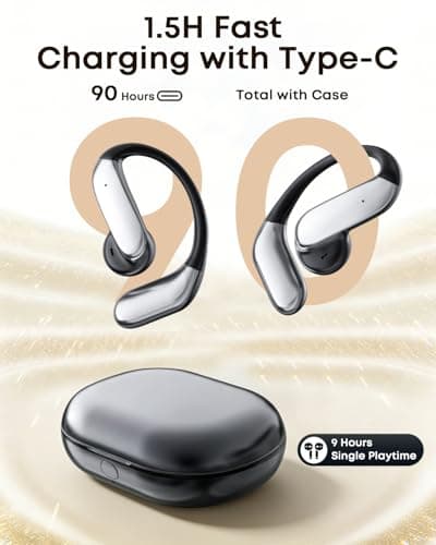 GNZUQ Translation Earbuds, Ai Translation Earbuds Real Time, Translation Earbuds with 174 Languages & 90H Playtime, Bluetooth 6.1, Clear Mic, Wireless Earbuds for Business, Travel & Meetings view 5