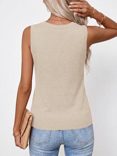 LaGracia Women's Tank Tops Summer Sleeveless Sweaters Vests Crewneck Wool Blend Business Casual Sweater Tank 2026 view 2