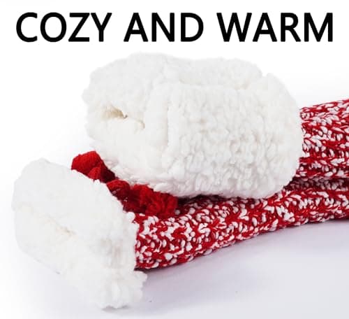 BenSorts Women Non Slip Winter Thick Slipper Socks with Grippers Warm Fuzzy Socks Christmas Gifts view 3