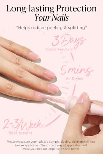 AzureBeauty 18ml Nail Strengthener and Growth, Jelly Pink Ridge Filler view 4