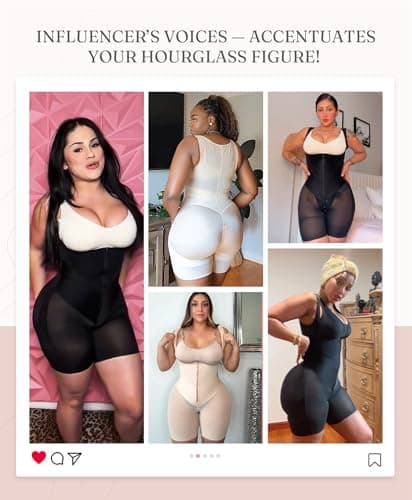 FeelinGirl Fajas Colombianas Moldeadoras Butt Lifting Shapewear Tummy Control Postpartum Faja Body Shaper with Zipper Crotch view 5
