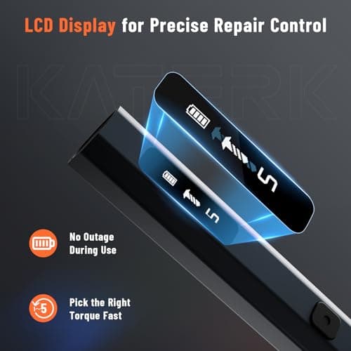 KATERK Electric Screwdriver, 64-in-1 Mini Precision Screwdriver Cordless with 5 Torque Levels, Max 0.75N.m, 500mAh Battery, Small Power Screwdriver Repair Tool Kit for 3D Printer, Laptop, Phone, Watch view 5