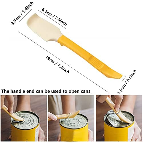 Silicone Jam Spreader Spatula with Can Opener End, Multi Purpose Spreaders for Jar, Peanut Butter Jelly Spreader, Chocolate Spreader Mixing Scraper, Spread with Clean Hands By Simple Spreading view 2