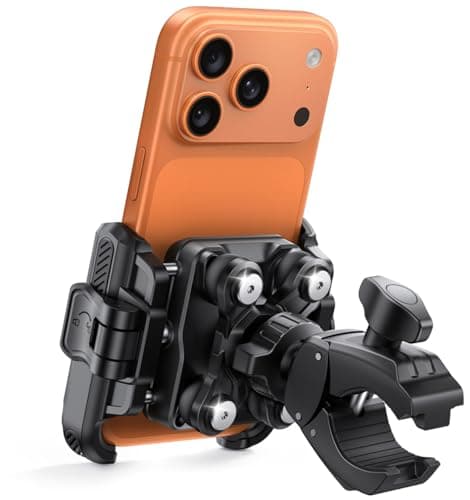 Lamicall Motorcycle Bike Phone Mount - [Upgrade Vibration Dampener] [Camera Friendly] Bike Phone Holder Handlebar Clamp, Bicycle Cell Phone Mount, iPhone 17 16 Pro Max, Galaxy S25 Ultra, 6-7.2" Phones