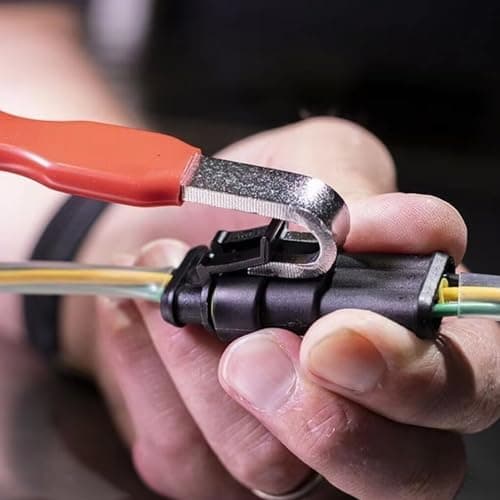 Automotive Electrical Terminal Connector Separator Removal Tool, Handy Automotive Electrical Connector Removal Tool - Easy to Use, Damage Free, Comfort Grip for Cars, Trucks, and SUVs (Red+Black) view 5