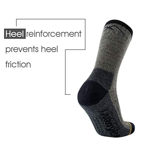 KAVANYISO Men's Merino Wool Hiking Socks Breathable Athletic Crew Thicken view 3