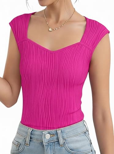 Ecolala Girls Crop Top Textured Cap Sleeve T Shirt Slim Fitted Tee Cute Summer Tops — image 1