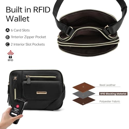 Goinsound Crossbody Purses for Women - Multi Pockets Shoulder Bag Medium Handbags with Adjustable shoulder straps view 3