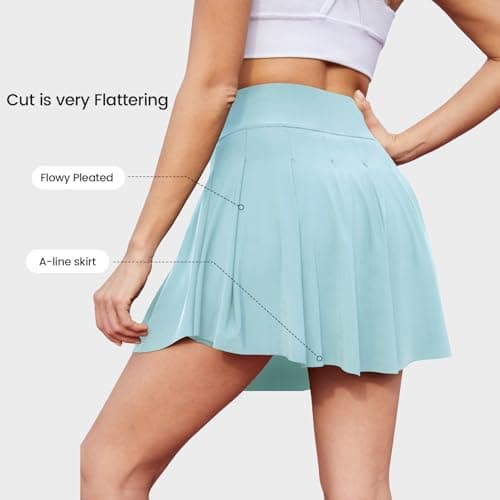 SEAJOJO Tennis Skirts for Women with Shorts Pockets, High Waist Golf Skirt,Pleated Mini Skort Workout Casual view 2