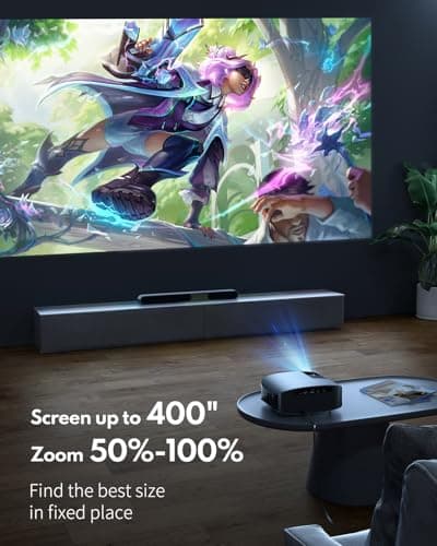 GooDee 4K Portable Projector with WiFi 6 and Bluetooth 5.4 - 2026 Upgraded Full HD Video Projector, Dolby Audio Home Theater for Outdoor Night & Bedroom Cinema, Compatible with Fire Stick/iOS/Android view 6