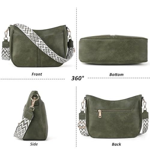 TANTOMI Crossbody Bags for Women Crossbody Purses and Wallet Vegan Leather Women's Shoulder Handbag for Everyday 2 PCS Set view 7